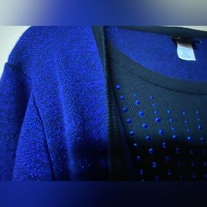 SALON STUDIO Stunning 2 Piece Embellished/Stones Cardigan NWOT!